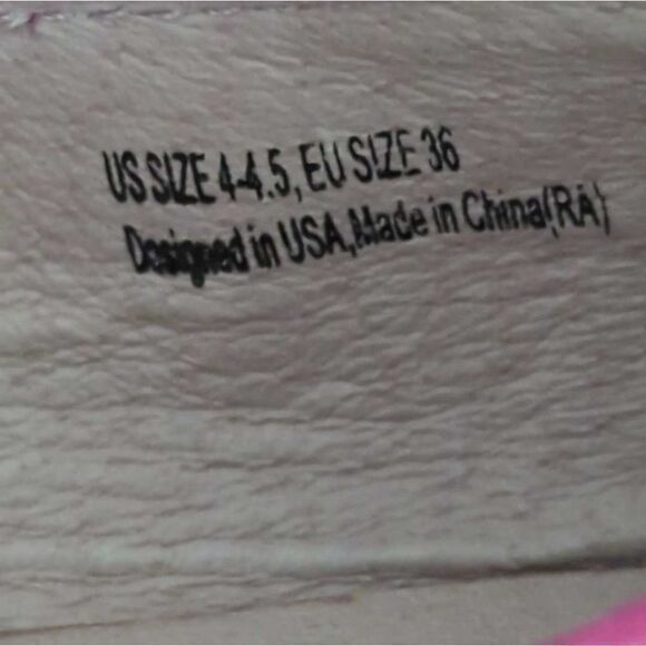 Pediped girls pink sparkle ballet flats shoes size 4 - Picture 2 of 9